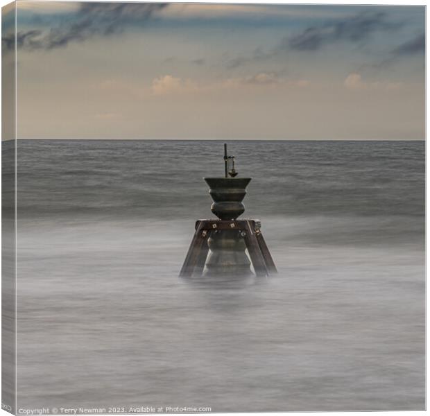 Isolation - the Time and Tide Bell at Happisburgh Norfolk Canvas Print by Terry Newman
