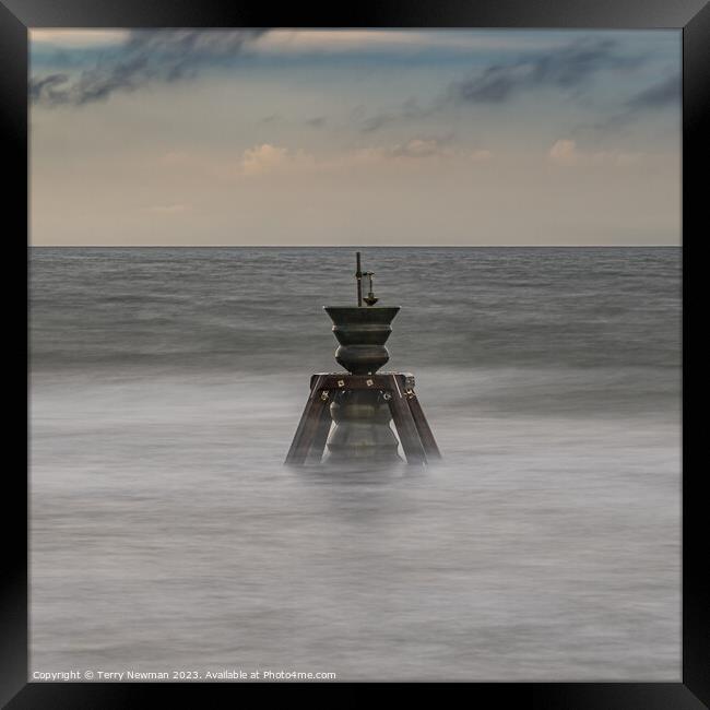Isolation - the Time and Tide Bell at Happisburgh Norfolk Framed Print by Terry Newman