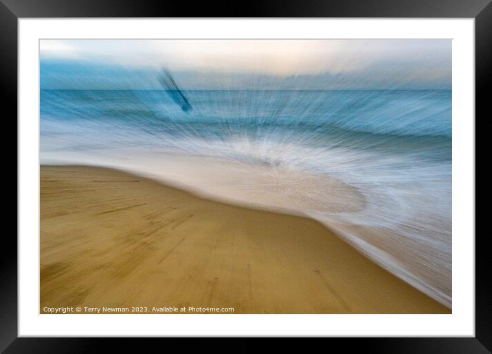 Coastal Splash Framed Mounted Print by Terry Newman