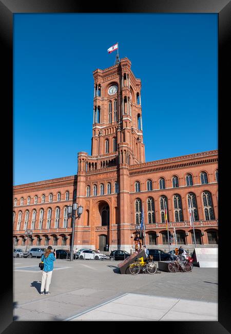 Rotes Rathaus Red City Hall In Berlin Framed Print by Artur Bogacki