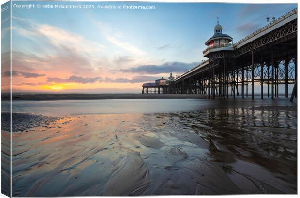 Blackpool North Pier Sunset Canvas Print by Katie McGuinness