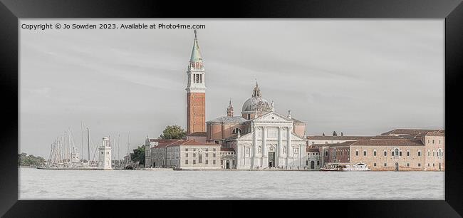 The Church of San Giorgio Maggiore, Venice Framed Print by Jo Sowden