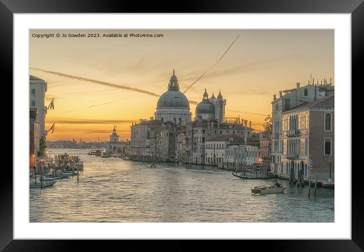 Classic Venice Framed Mounted Print by Jo Sowden