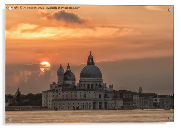 Venice Sunset Acrylic by Jo Sowden