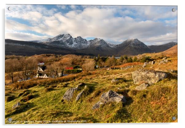 Torrin and Blaven Winter Scene Isle of Skye   Acrylic by Barbara Jones