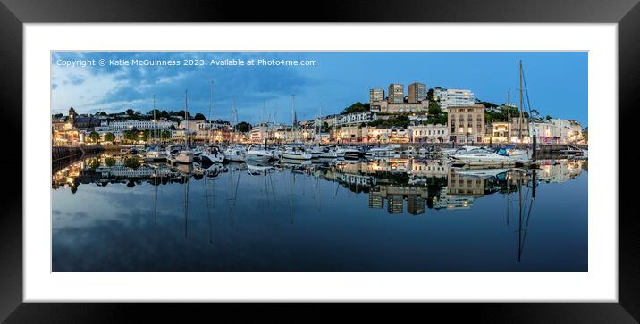 Torquay Harbour reflections Framed Mounted Print by Katie McGuinness