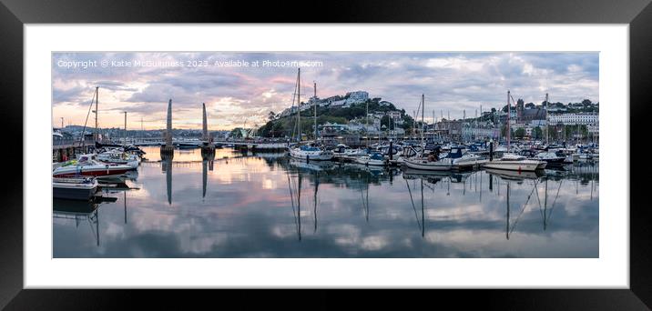 Torquay Marina Reflections Framed Mounted Print by Katie McGuinness