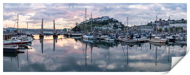 Torquay Marina Reflections Print by Katie McGuinness
