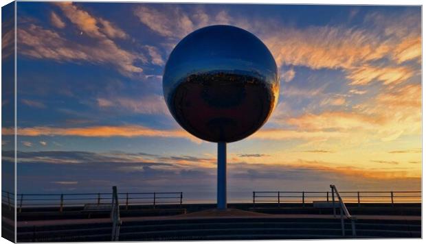 Mirror Ball Blackpool Canvas Print by Michele Davis