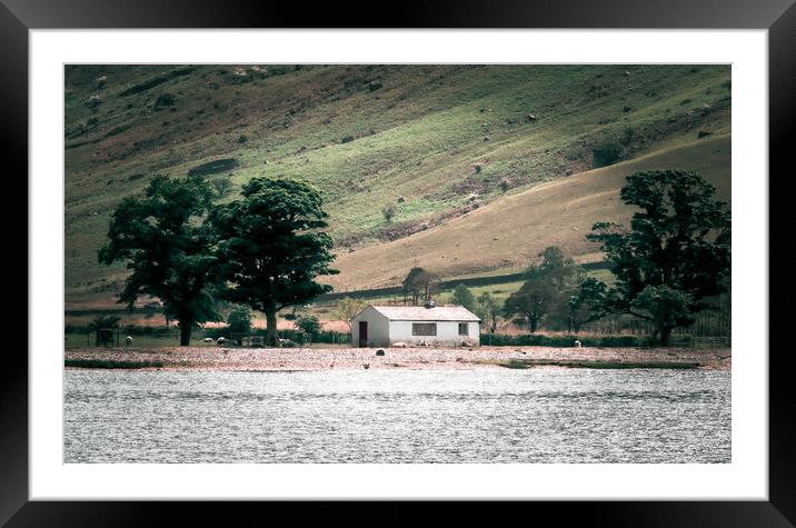 House at the lake Framed Mounted Print by Gabriella Nagy-Horváth