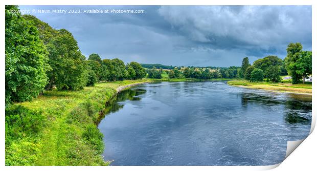 The River Tay at Meikleour Perthshire, Scotland  Print by Navin Mistry