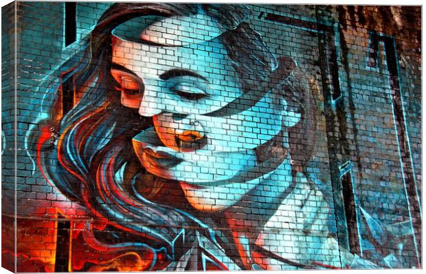 Vibrant Graffiti Masterpiece in Birmingham Canvas Print by Andy Evans Photos