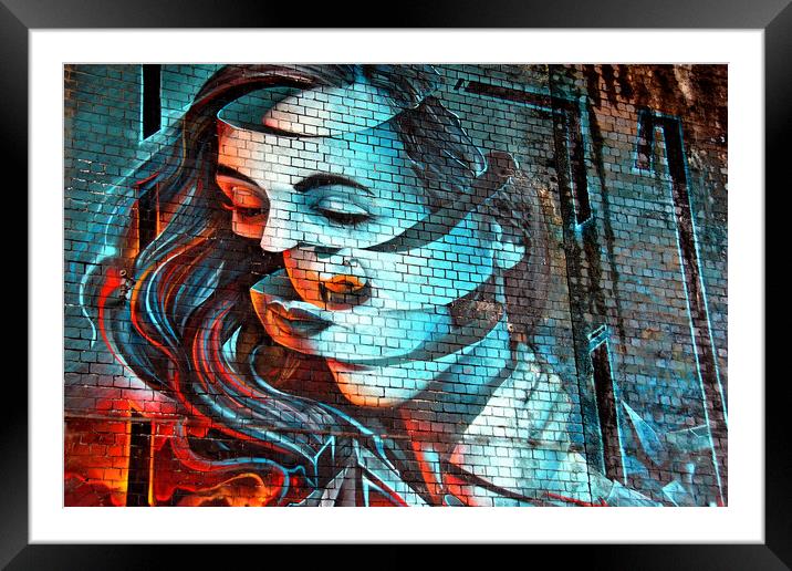 Vibrant Graffiti Masterpiece in Birmingham Framed Mounted Print by Andy Evans Photos