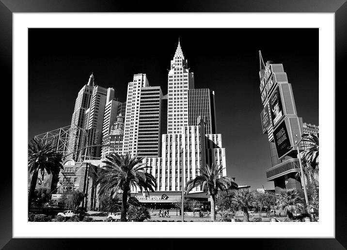 Iconic American Legacy: New York, Las Vegas Framed Mounted Print by Andy Evans Photos