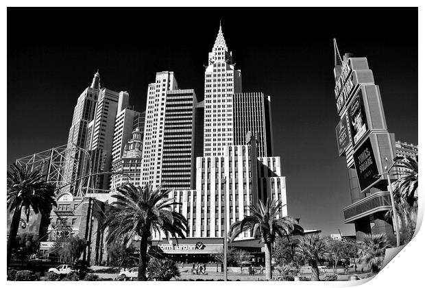 Iconic American Legacy: New York, Las Vegas Print by Andy Evans Photos