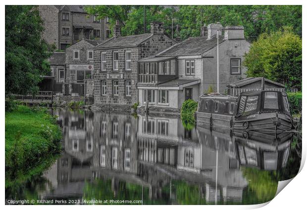 Peaceful Sunday on the canal -Rodley Leeds Print by Richard Perks