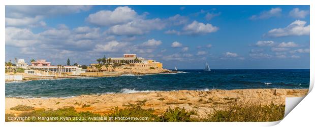 Dragonara Point Malta Print by Margaret Ryan