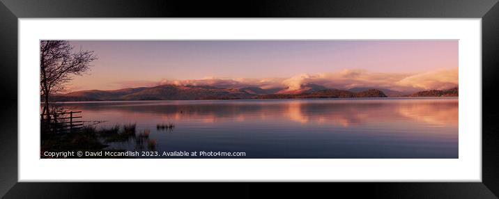 Serene Loch Lomond Panorama Framed Mounted Print by David Mccandlish