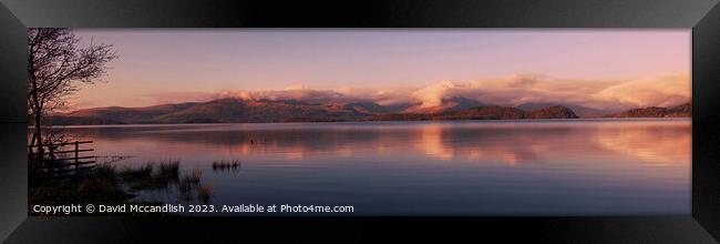 Serene Loch Lomond Panorama Framed Print by David Mccandlish