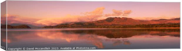 Loch lomond sunset Canvas Print by David Mccandlish