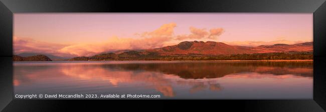 Loch lomond sunset Framed Print by David Mccandlish