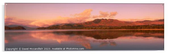 Loch lomond sunset Acrylic by David Mccandlish