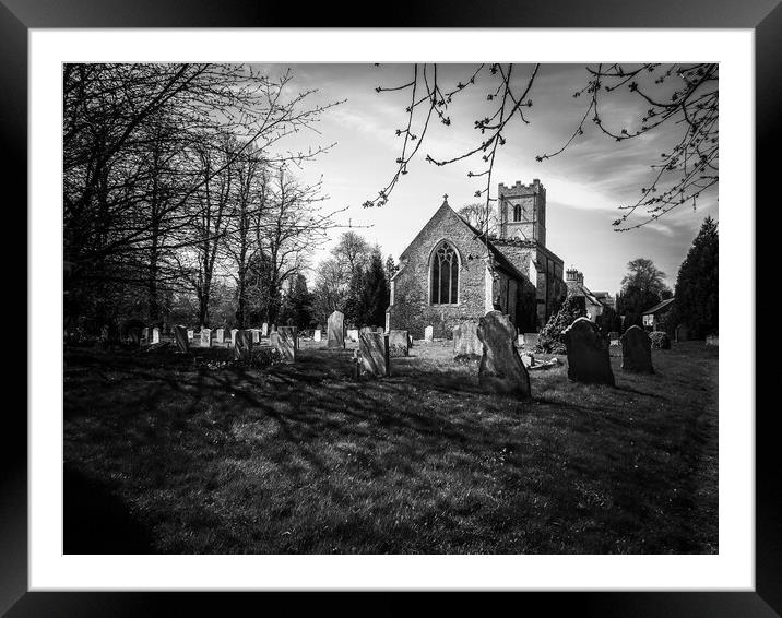 Horseheath Church Framed Mounted Print by Simon Hill