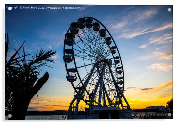 Exmouth Ferris Wheel Acrylic by David Hare