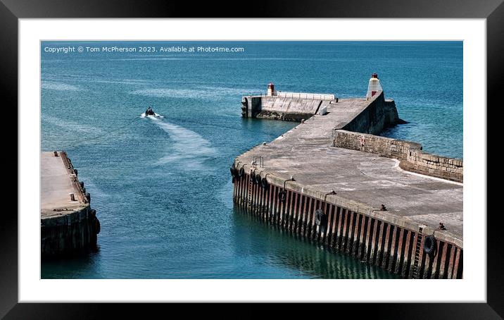Departure from Historic Burghead Harbour Framed Mounted Print by Tom McPherson