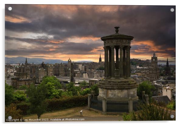 Edinburgh Canton Hill Acrylic by Les McLuckie