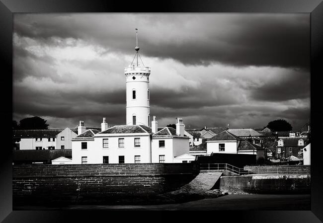 The Spectacular Signal Tower in Arbroath Mono Framed Print by DAVID FRANCIS