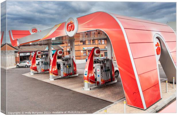 Belfast Fuel Station Revamp Canvas Print by Holly Burgess