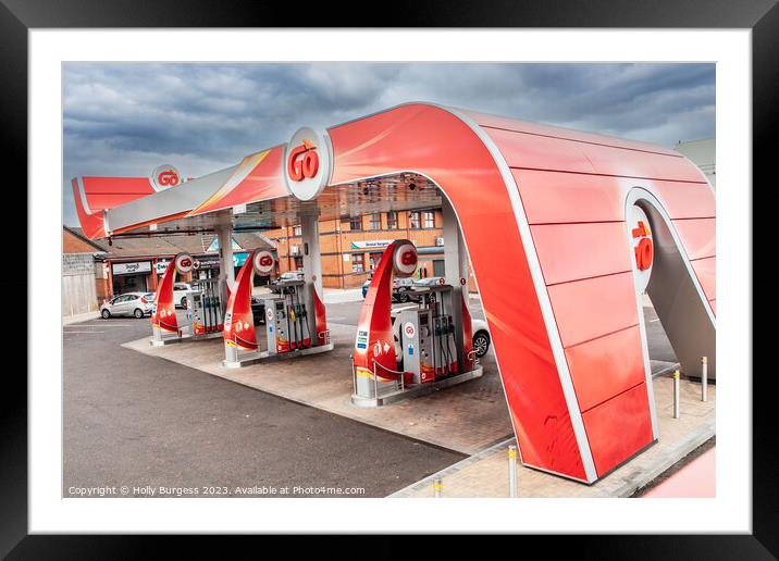 Belfast Fuel Station Revamp Framed Mounted Print by Holly Burgess