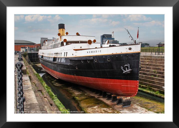 Historic SS Nomadic: Belfast's Maritime Marvel Framed Mounted Print by Holly Burgess