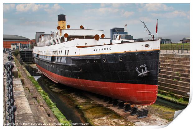 Historic SS Nomadic: Belfast's Maritime Marvel Print by Holly Burgess