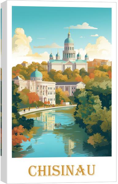 Chisinau Travel Poster Canvas Print by Steve Smith
