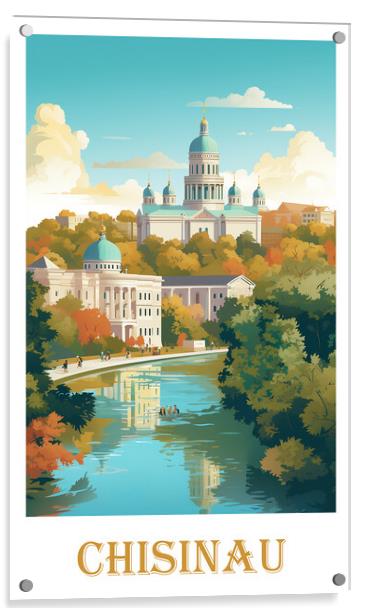 Chisinau Travel Poster Acrylic by Steve Smith