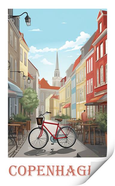 Copenhagen Travel Poster Print by Steve Smith