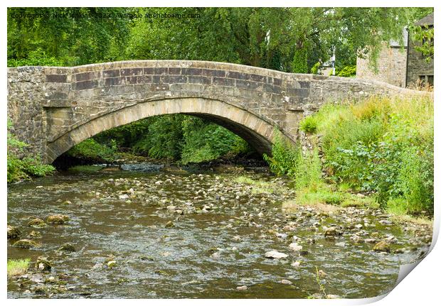 Arched Road bridge into Clapham Yorkshire Dales Print by Nick Jenkins