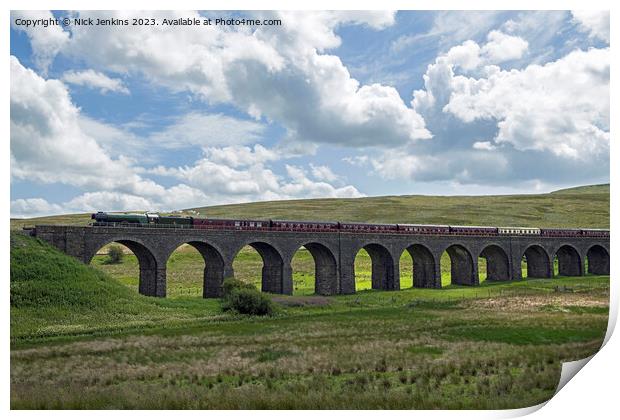 The Flying Scotsman from Settle to Carlisle  Print by Nick Jenkins