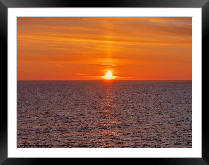 Arctic Sunset Framed Mounted Print by chris hyde