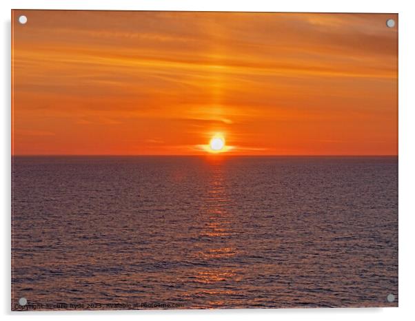 Arctic Sunset Acrylic by chris hyde