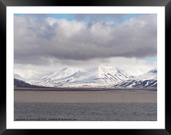 Clouds over Svalbard Framed Mounted Print by chris hyde