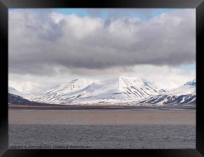 Clouds over Svalbard Framed Print by chris hyde