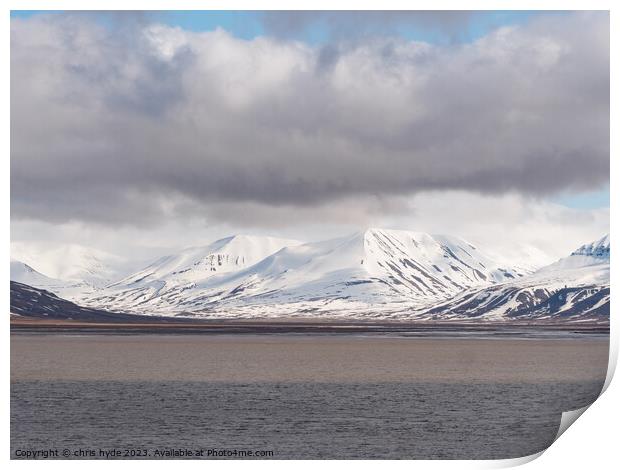 Clouds over Svalbard Print by chris hyde