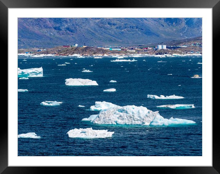 Greenland Narsaq Harbour Framed Mounted Print by chris hyde