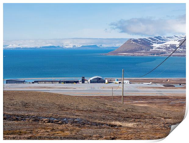 Svalbard Airport Print by chris hyde