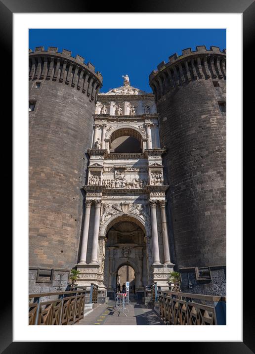 Castel Nuovo Triumphal Arch In Naples Framed Mounted Print by Artur Bogacki