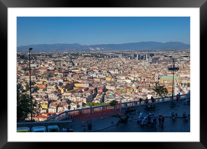 Naples From Belvedere San Martino Viewpoint Framed Mounted Print by Artur Bogacki