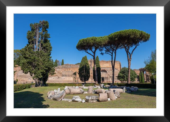 Baths of Caracalla Ruins of Rome Framed Mounted Print by Artur Bogacki